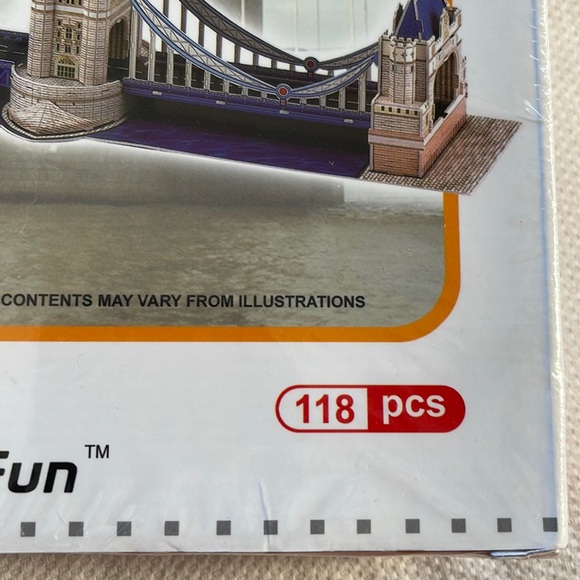 🦋3/40 3D Puzzle - Tower Bridge 118 pieces STEM Toy - Picture 2 of 9